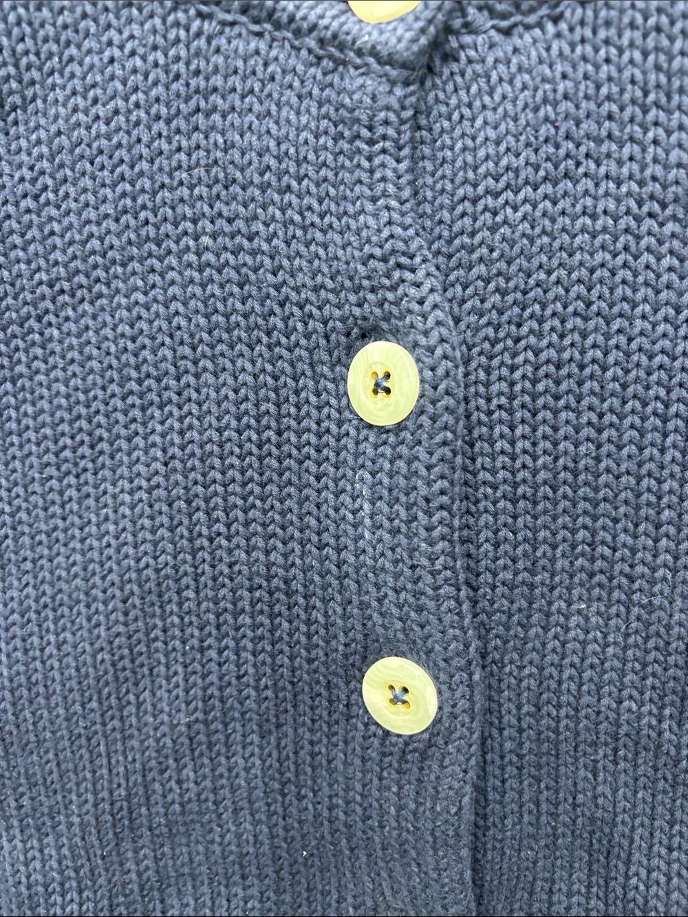 Caroline Constas | medium Cropped Navy Button-Front Women's Sweater - Picture 4 of 8